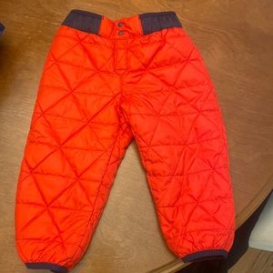 Toddler down Patagonia pants